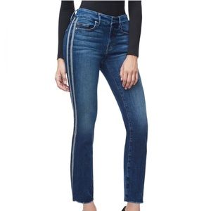 GOOD AMERICAN GOOD LEGS FRAYED HEM JEANS SIZE 24